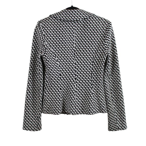 Le Chateau Black White Zig-zag Pattern Blazer - Picture 3 of 15